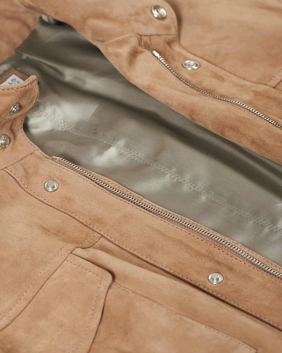 Herren | Jacken | Brunello Cucinelli | Suede Field Jacket Beige