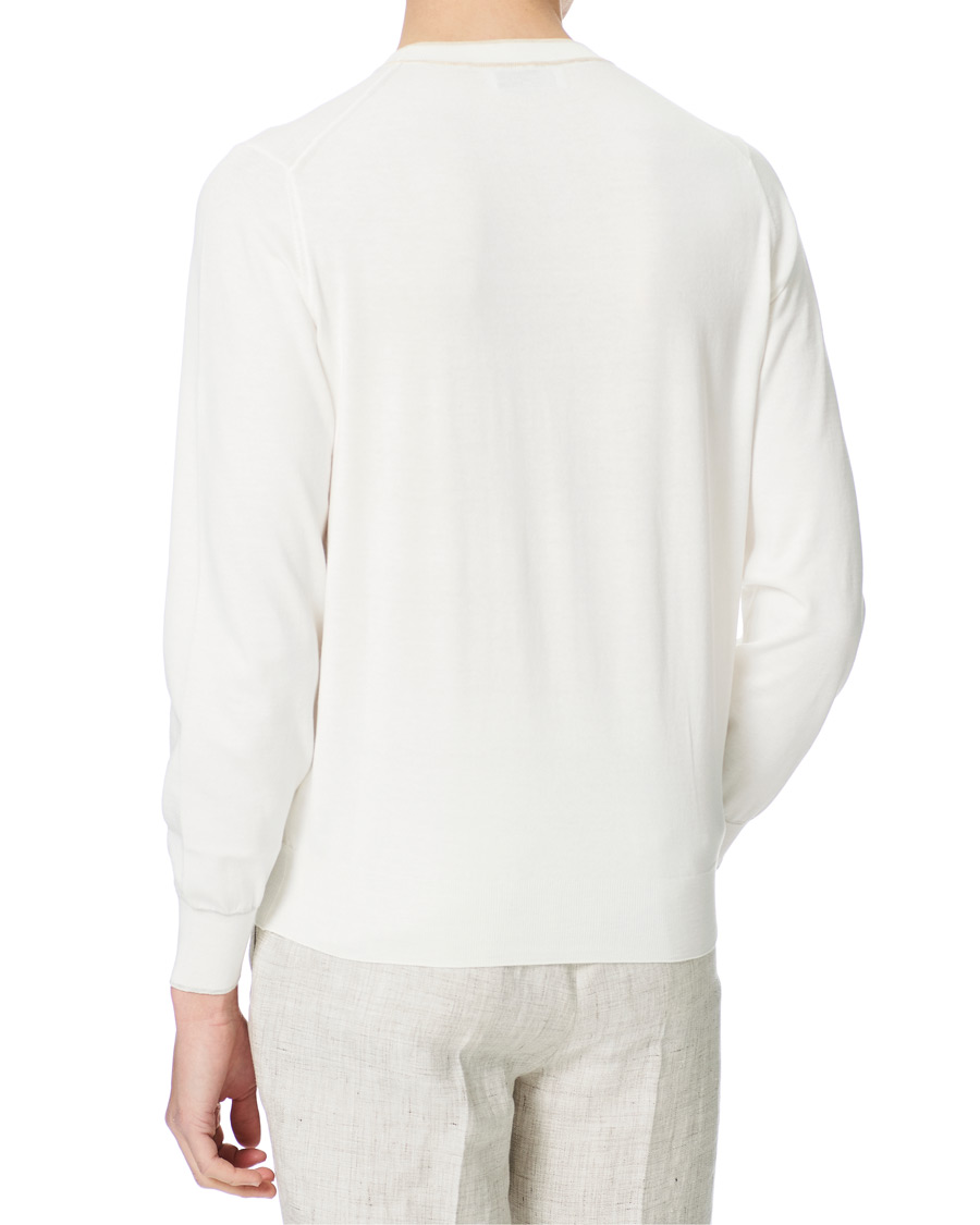 Herren | Pullover | Brunello Cucinelli | Contrast Collar Crew Neck Sweater Panama