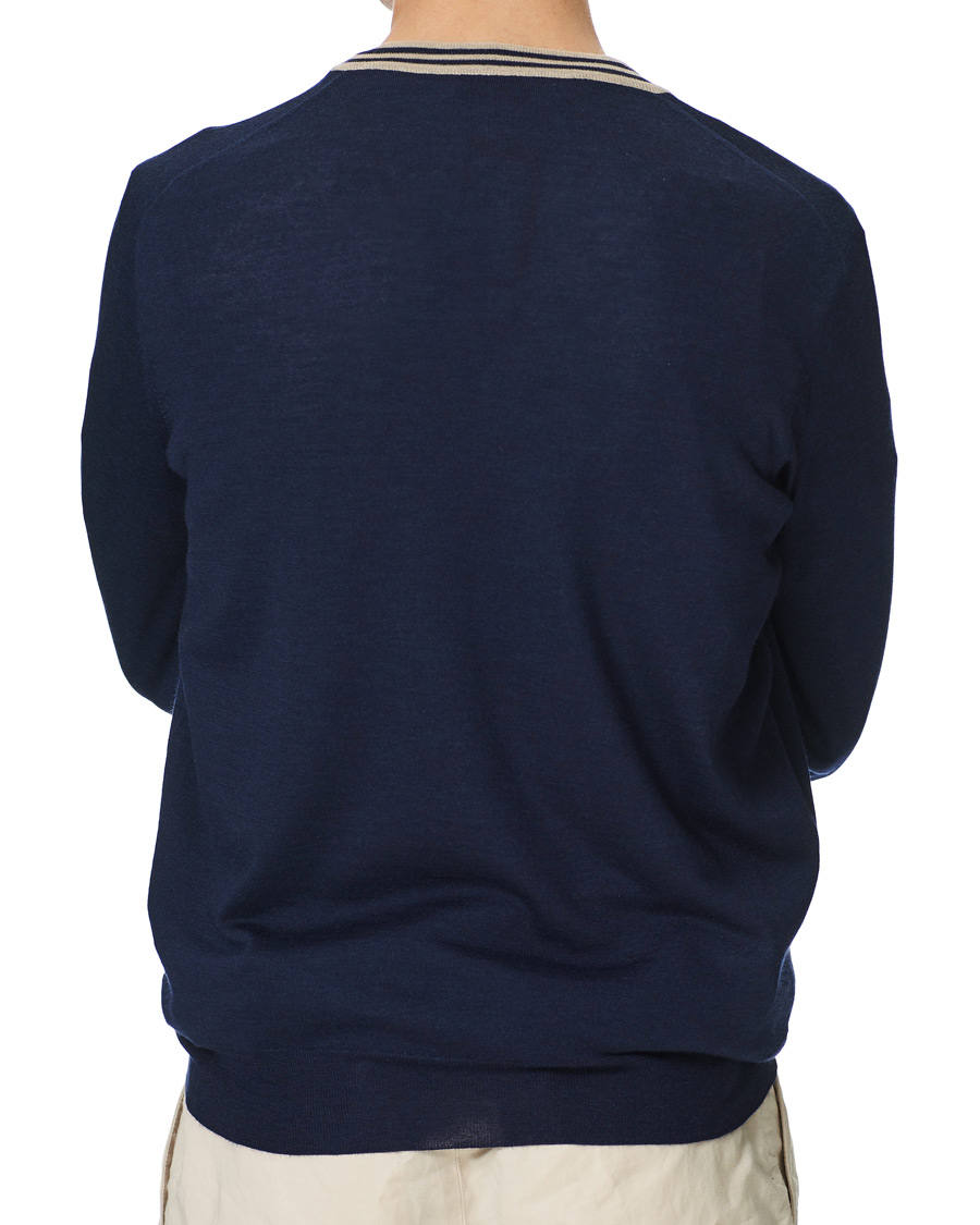 Herren | Pullover | Brunello Cucinelli | Cashmere/Wool Tennis Sweater Navy