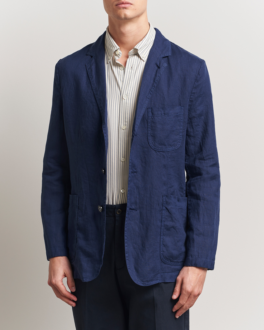 Herren | Sakkos | Aspesi | Samuraki Linen Blazer Navy