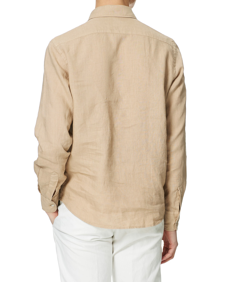 Herren | Hemden | Aspesi | Popover Linen Shirt Beige
