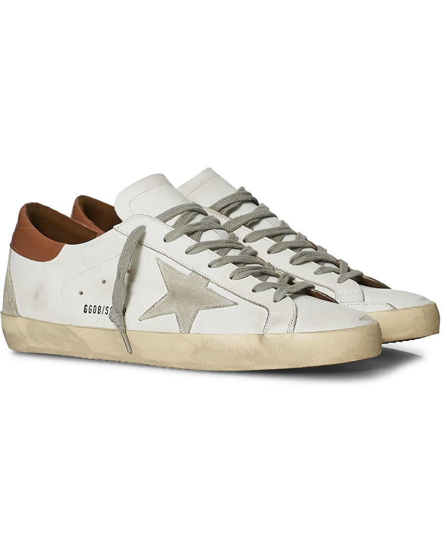 Herren | Golden Goose Deluxe Brand Super-Star Sneakers White/Brown | Golden Goose | Deluxe Brand Super-Star Sneakers White/Brown