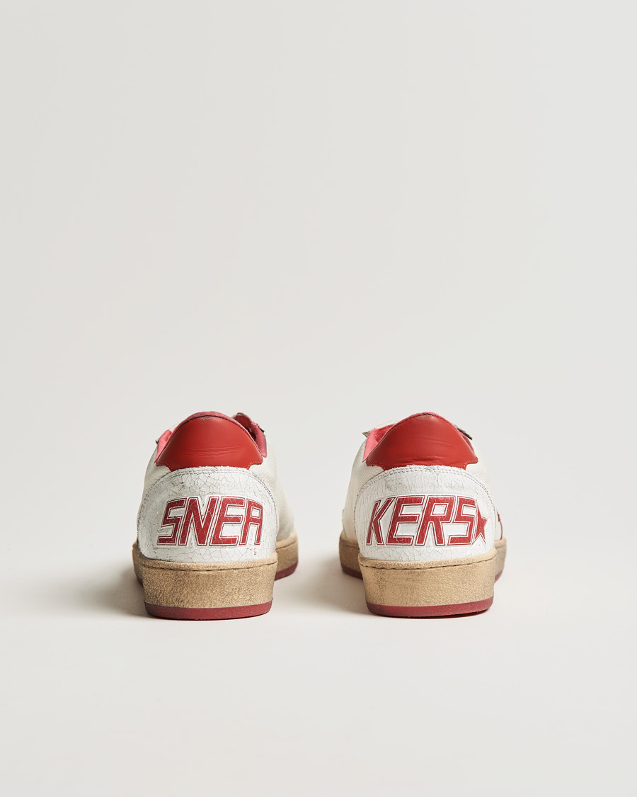 Herren | Golden Goose Deluxe Brand Ball Star Sneakers White/Red | Golden Goose | Deluxe Brand Ball Star Sneakers White/Red