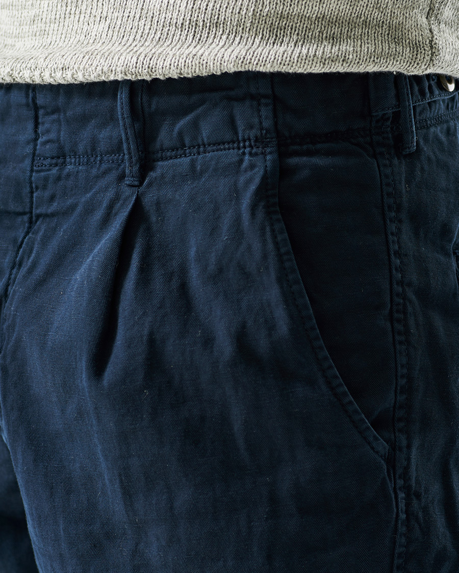 Herren | Hosen | Incotex | Tapered Fit Cotton Trousers Navy