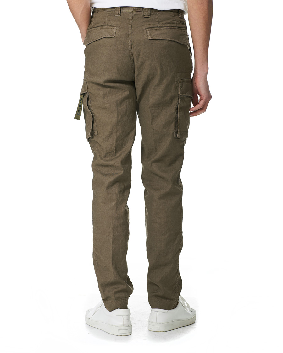 Herren | Hosen | Incotex | Tapered Fit Linen Cargo Pants Military