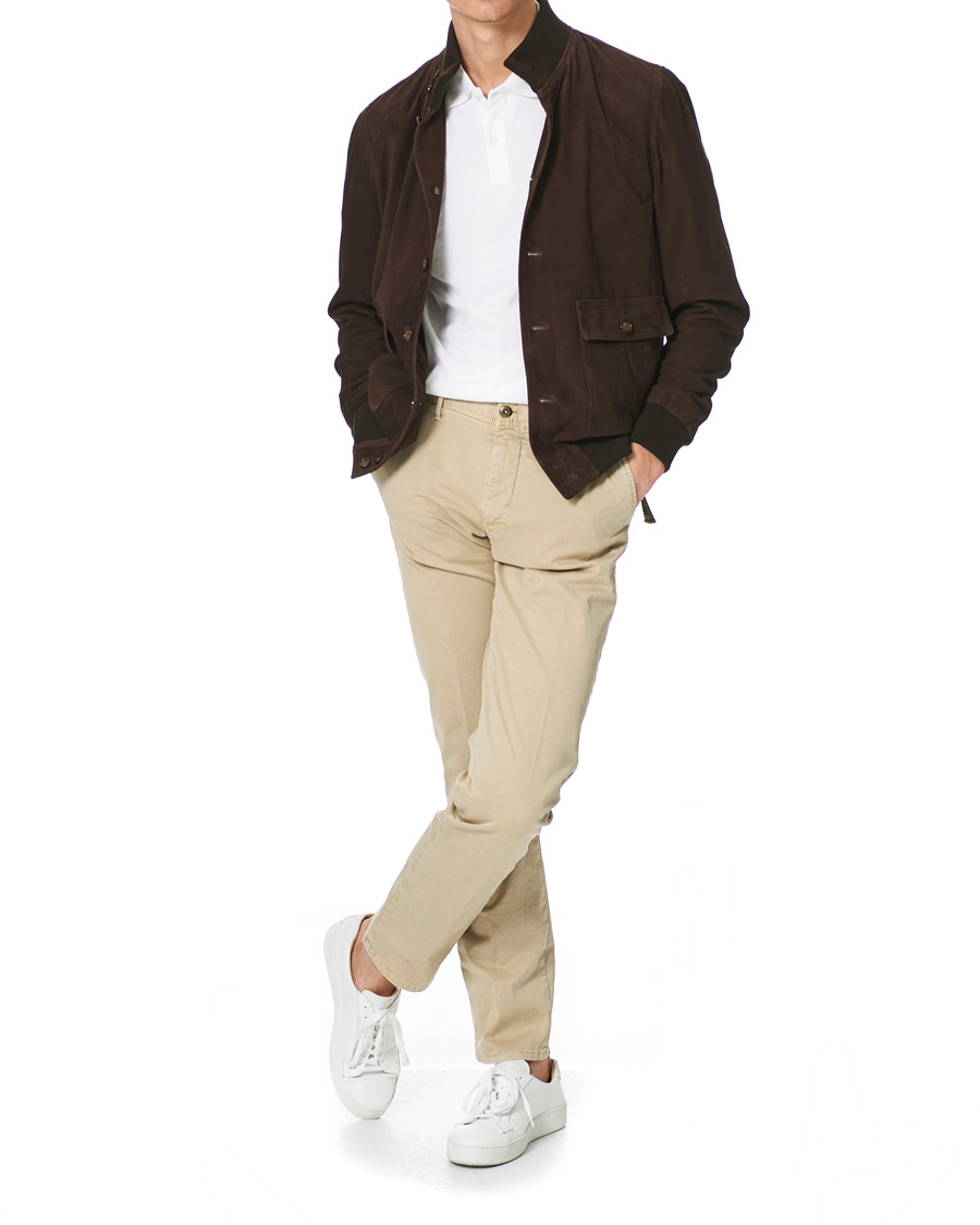 Herren | Hosen | Incotex | Regular Fit Garment Dyed Slacks Beige