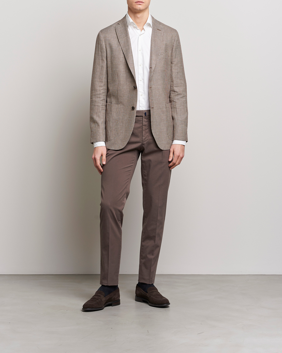 Herren | Hosen | Incotex | Slim Fit Comfort Chinos Dark Brown