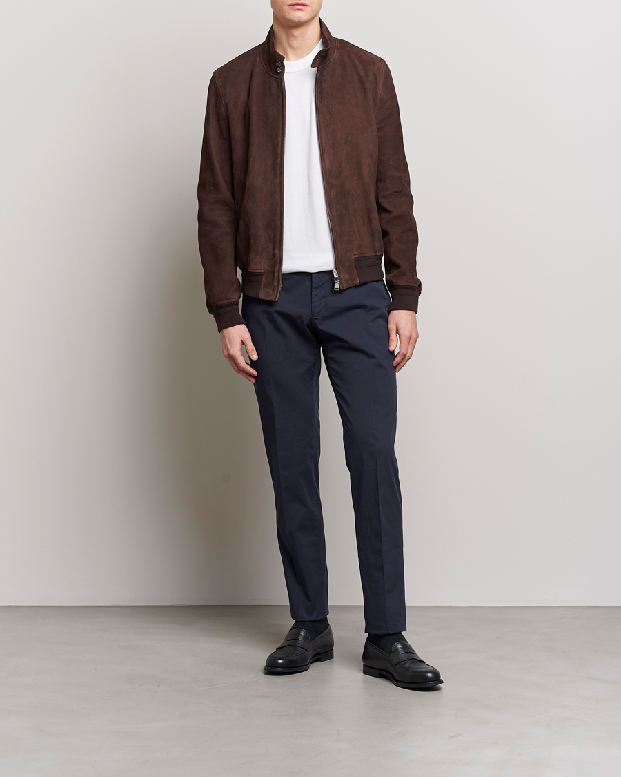 Herren | Hosen | Incotex | Slim Fit Comfort Chinos Navy
