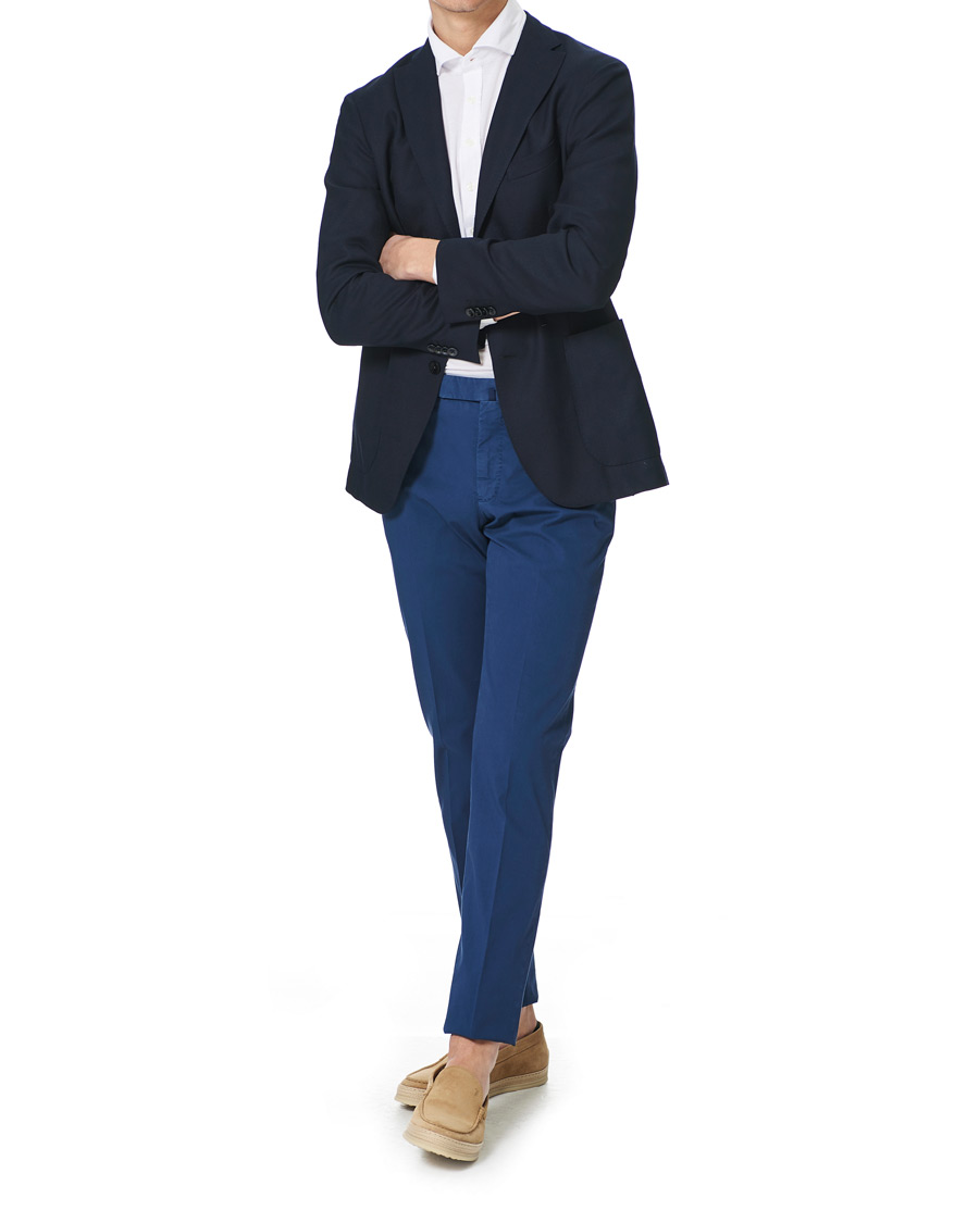 Herren | Hosen | Incotex | Slim Fit Comfort Chinos Royal Blue