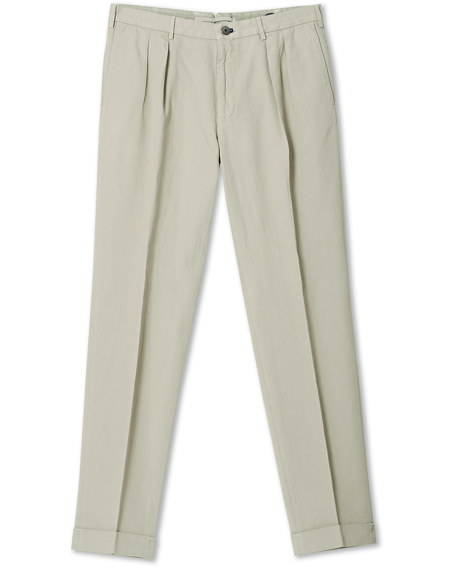 Herren | Hosen | Incotex | Carrot Fit Pleated Trousers Beige
