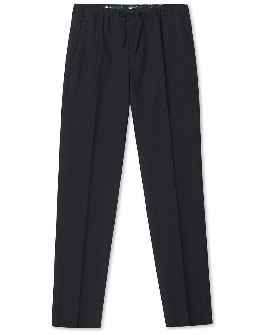 Herren | Hosen | Incotex | Loose Fit Wool Ripstop Trousers Navy