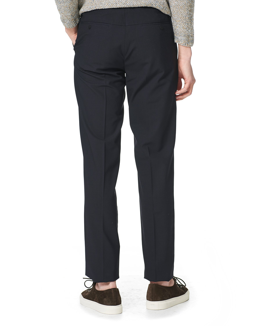 Herren | Hosen | Incotex | Loose Fit Wool Ripstop Trousers Navy