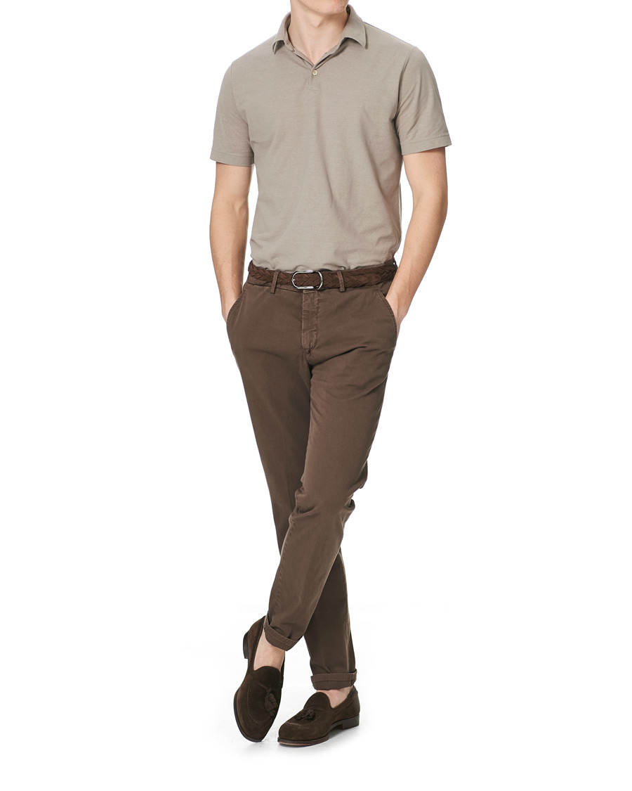 Herren | Poloshirts | Zanone | Ice Cotton Short Sleeve Polo Beige
