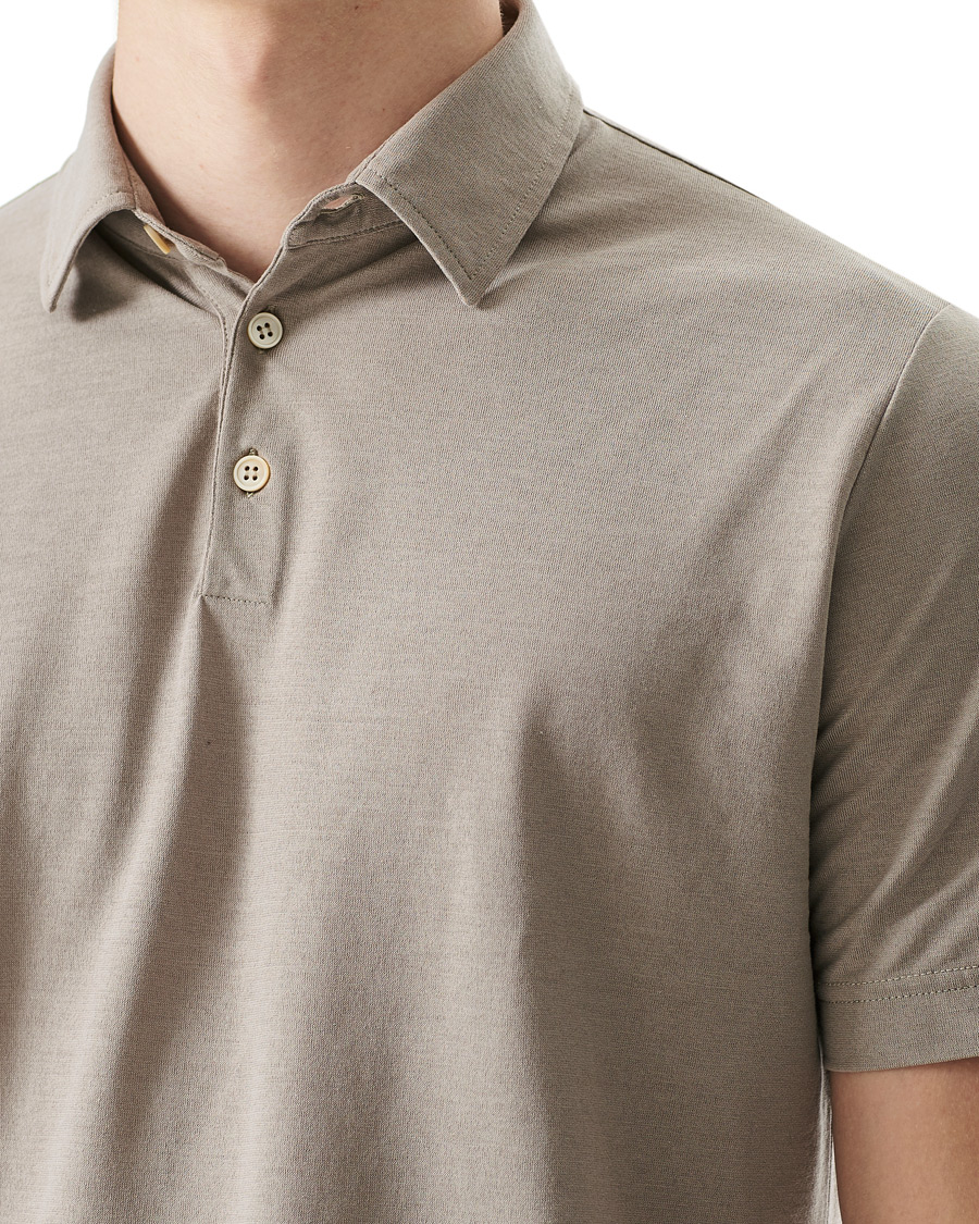 Herren | Poloshirts | Zanone | Ice Cotton Short Sleeve Polo Beige