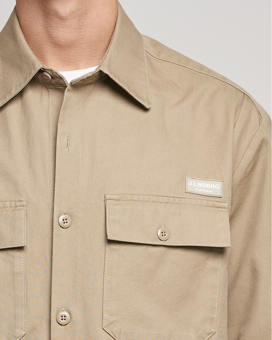 Herren | Hemden | J.Lindeberg | Daze Twill Overshirt Batique Khaki