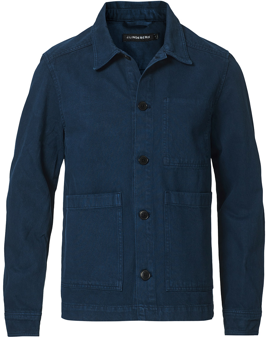 Herren | Hemden | J.Lindeberg | Lando Twill Work Overshirt Navy