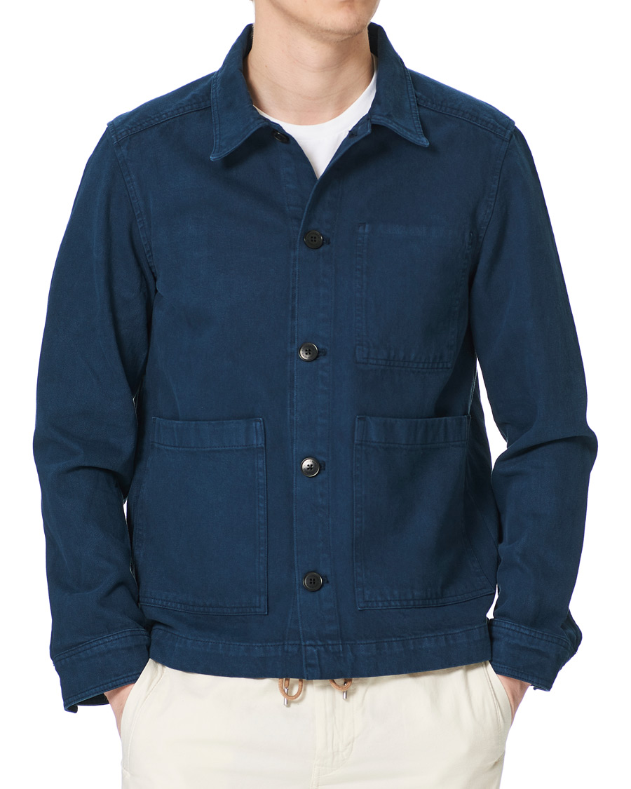 Herren | Hemden | J.Lindeberg | Lando Twill Work Overshirt Navy