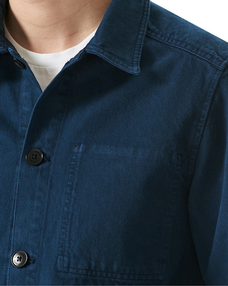 Herren | Hemden | J.Lindeberg | Lando Twill Work Overshirt Navy