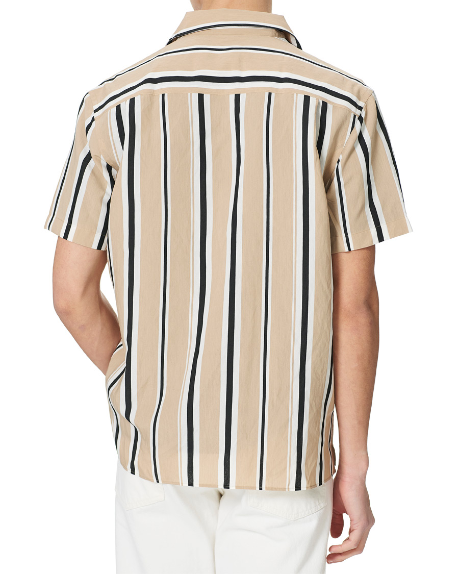 Herren | Hemden | J.Lindeberg | Elio Striped Resort Shirtt Batique Khaki