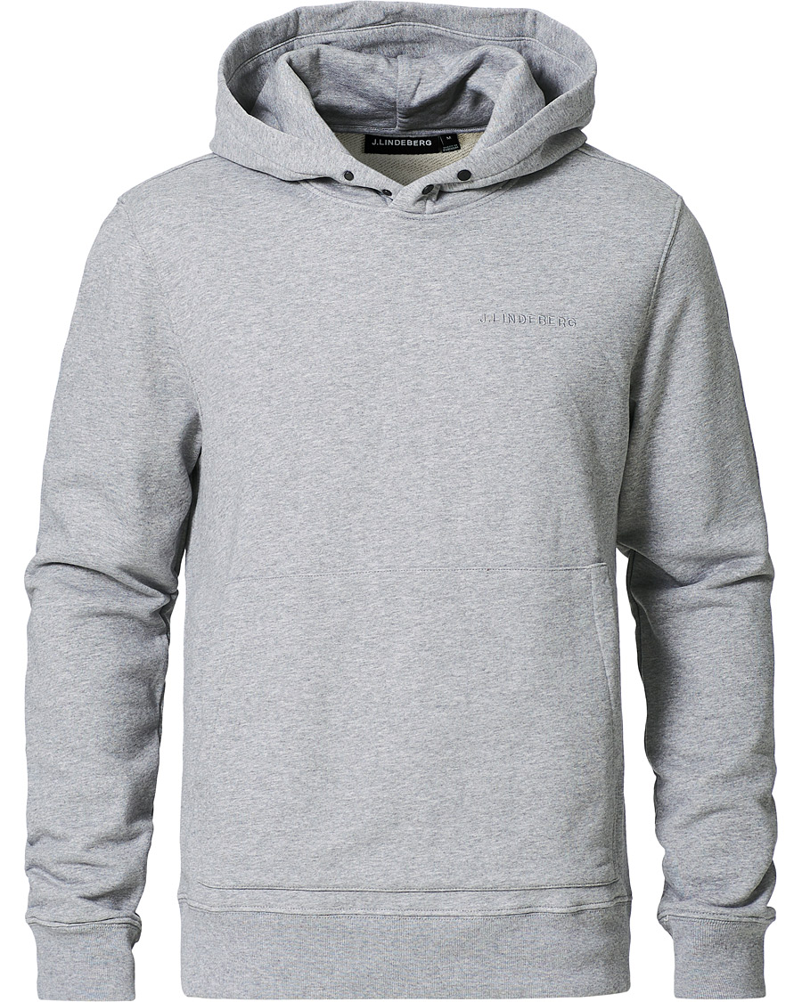 Herren | Pullover | J.Lindeberg | Throw Button Sweat Hoodie Mid Grey Melange