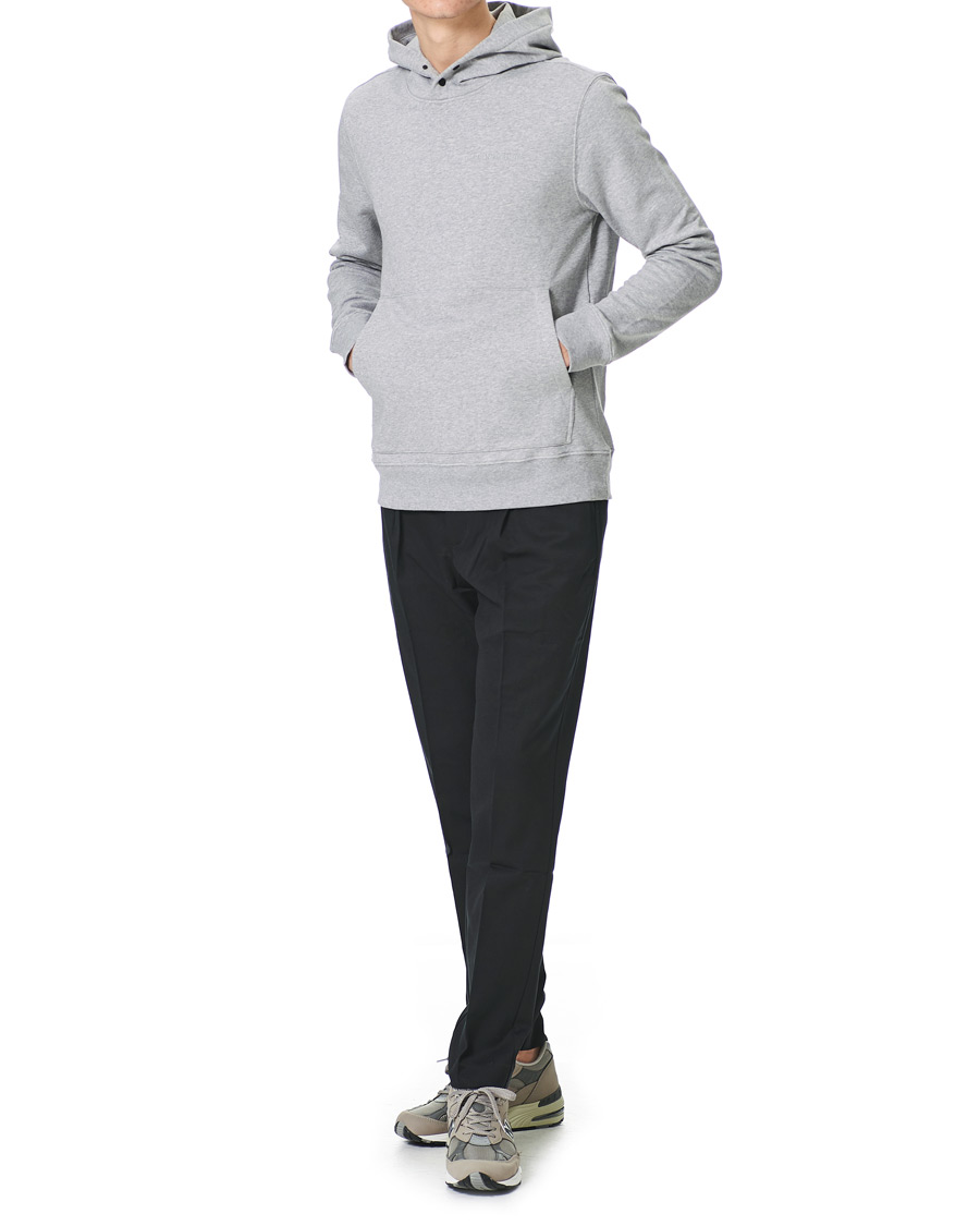 Herren | Pullover | J.Lindeberg | Throw Button Sweat Hoodie Mid Grey Melange