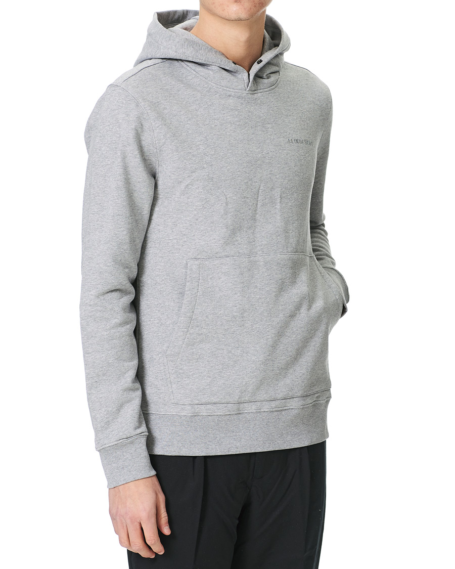 Herren | Pullover | J.Lindeberg | Throw Button Sweat Hoodie Mid Grey Melange
