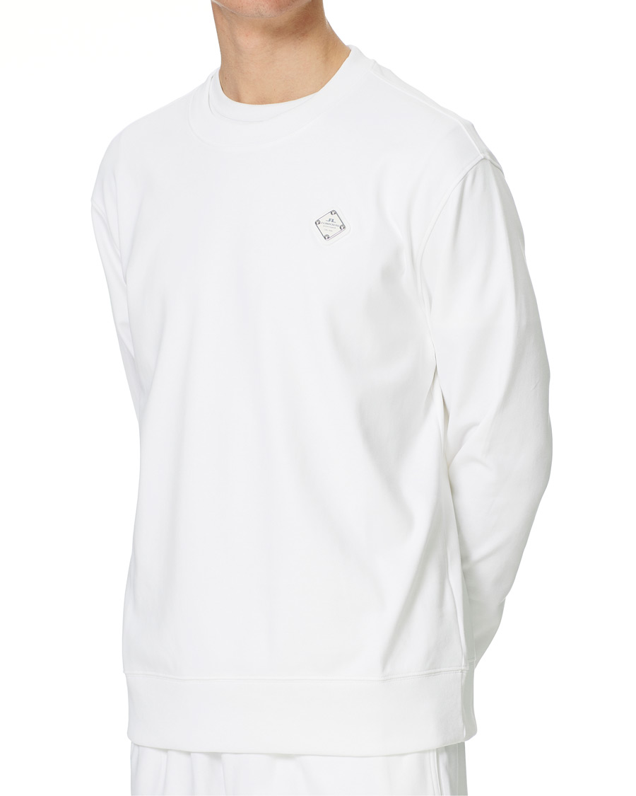 Herren | Pullover | J.Lindeberg | Ivar Interlock Logo Sweatshirt White
