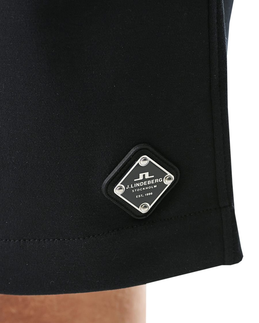 Herren | Shorts | J.Lindeberg | Ivar Interlock Logo Sweat Shorts Black