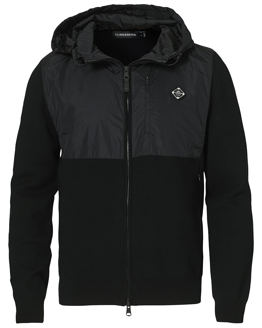 Herren | Pullover | J.Lindeberg | Bode Hybrid Hood Jacket Black