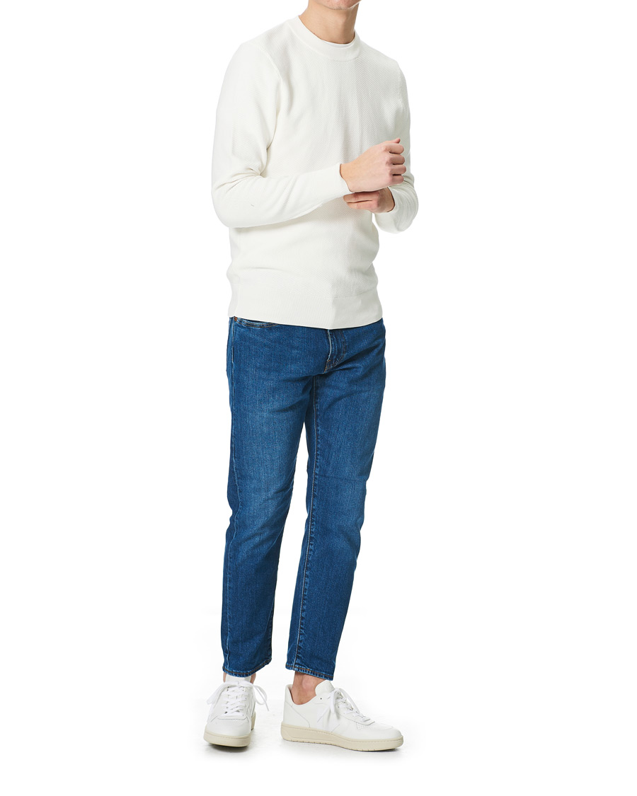 Herren | Pullover | J.Lindeberg | Arthur Structure Organic Cotton Crew Neck Cloud White