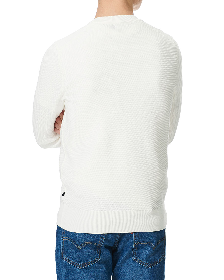 Herren | Pullover | J.Lindeberg | Arthur Structure Organic Cotton Crew Neck Cloud White