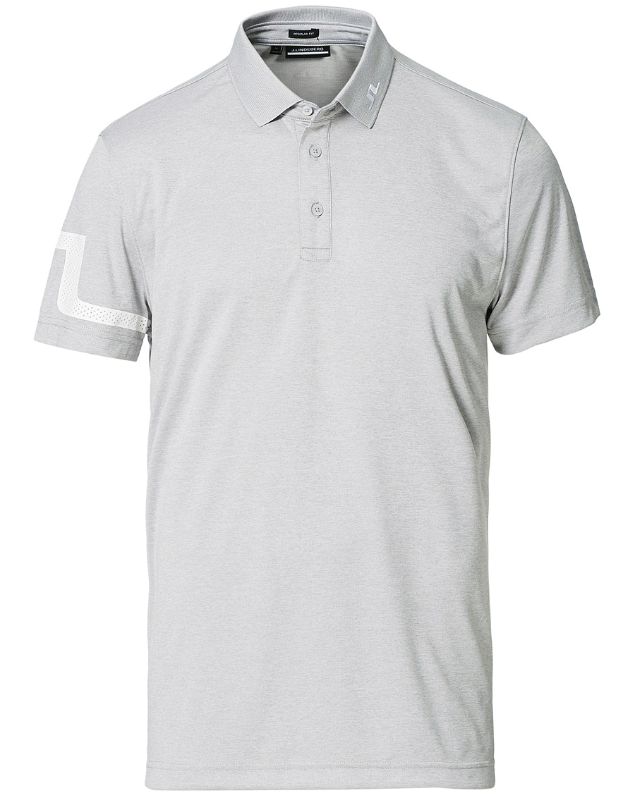 Herren | Poloshirts | J.Lindeberg | Heath Regular Fit Golf Polo Micro Chip Melange