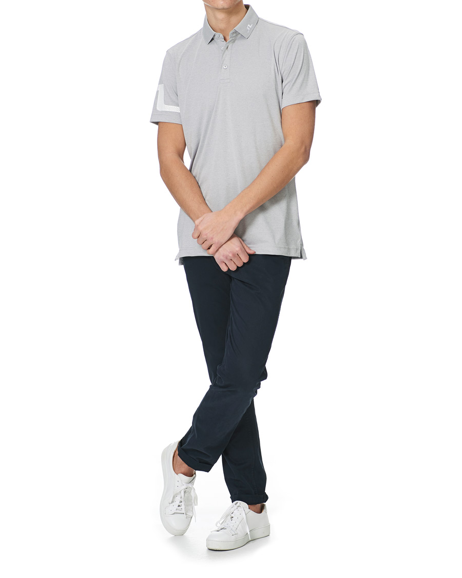Herren | Poloshirts | J.Lindeberg | Heath Regular Fit Golf Polo Micro Chip Melange