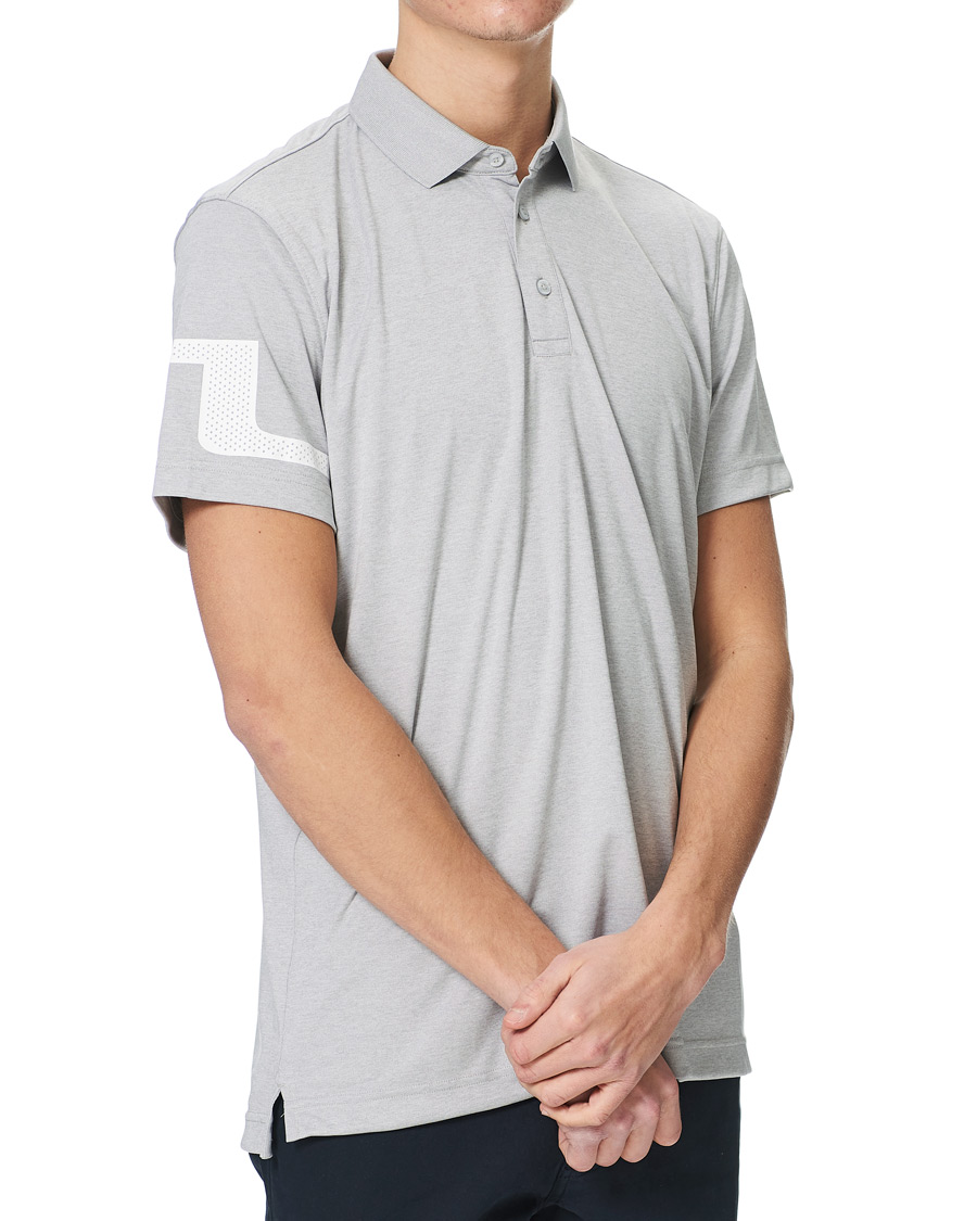 Herren | Poloshirts | J.Lindeberg | Heath Regular Fit Golf Polo Micro Chip Melange