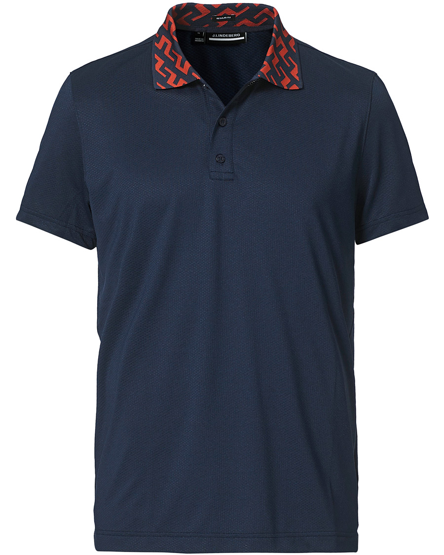Herren | Poloshirts | J.Lindeberg | Karter Regular Fit Golf Polo Navy Melange