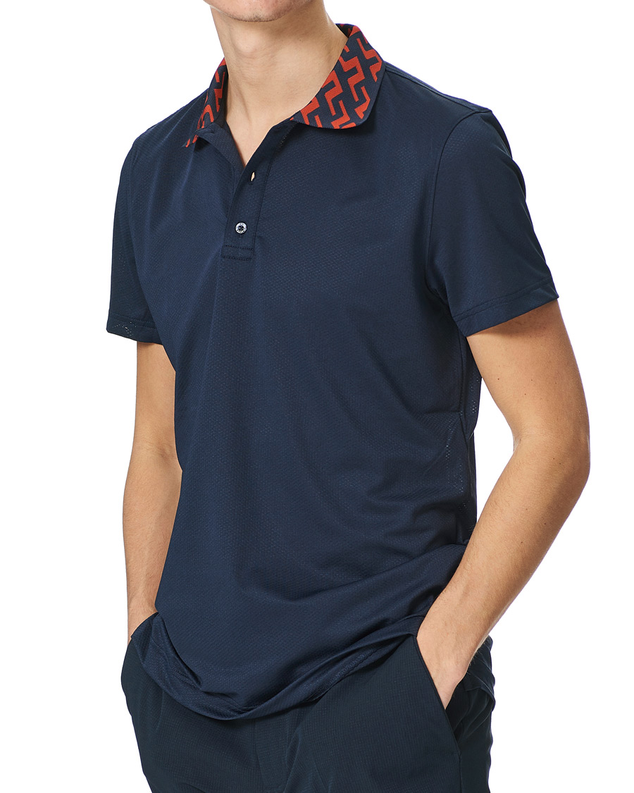 Herren | Poloshirts | J.Lindeberg | Karter Regular Fit Golf Polo Navy Melange