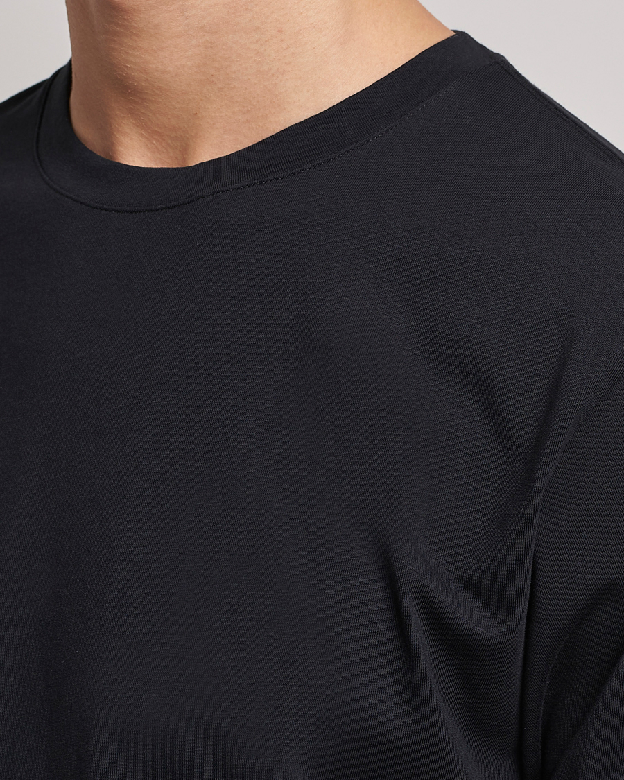 Herren | T-Shirts | J.Lindeberg | Sid Cotton Crew Neck Tee Black
