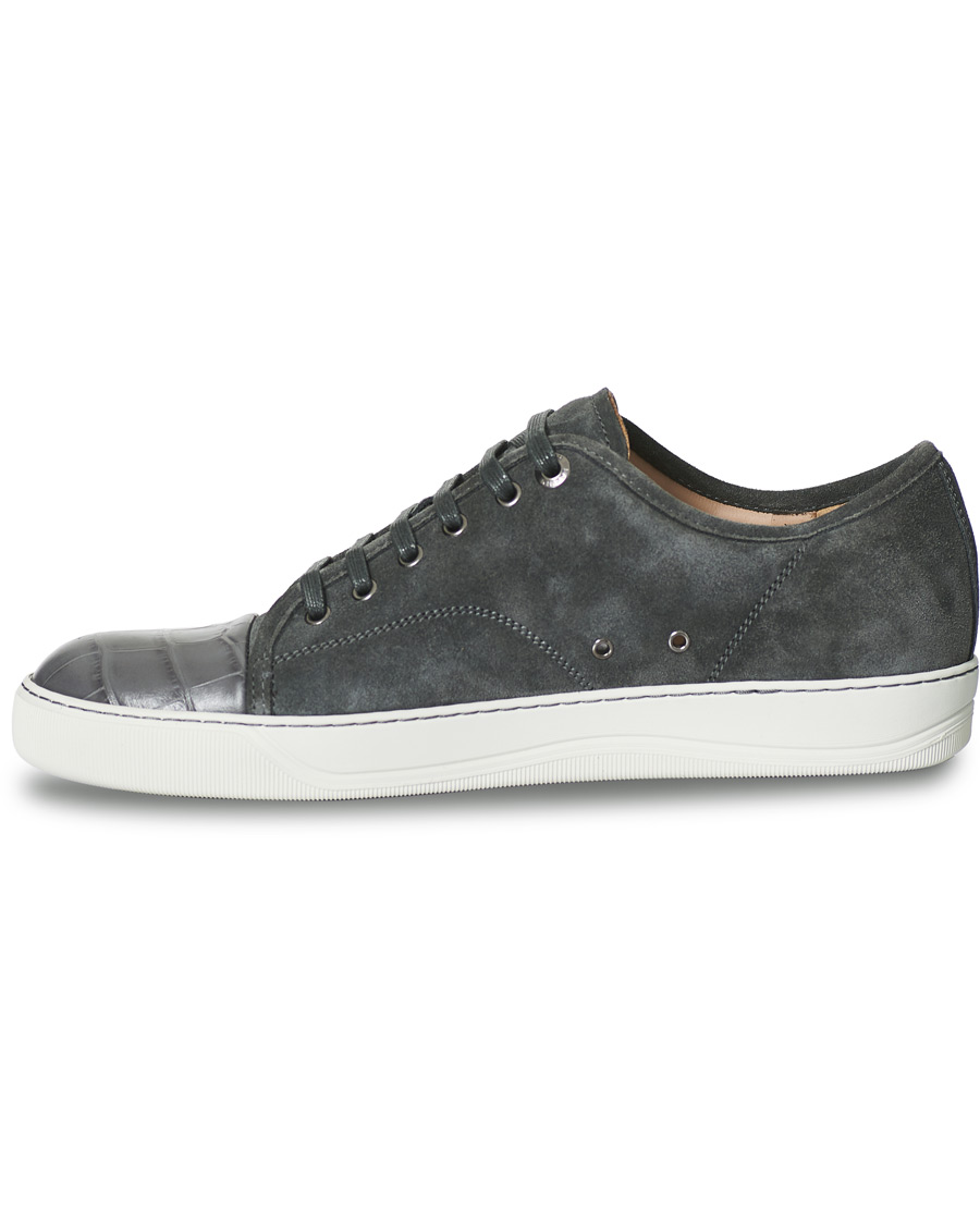 Herren | Lanvin Croc Cap Toe Sneaker Dark Grey | Lanvin | Croc Cap Toe Sneaker Dark Grey
