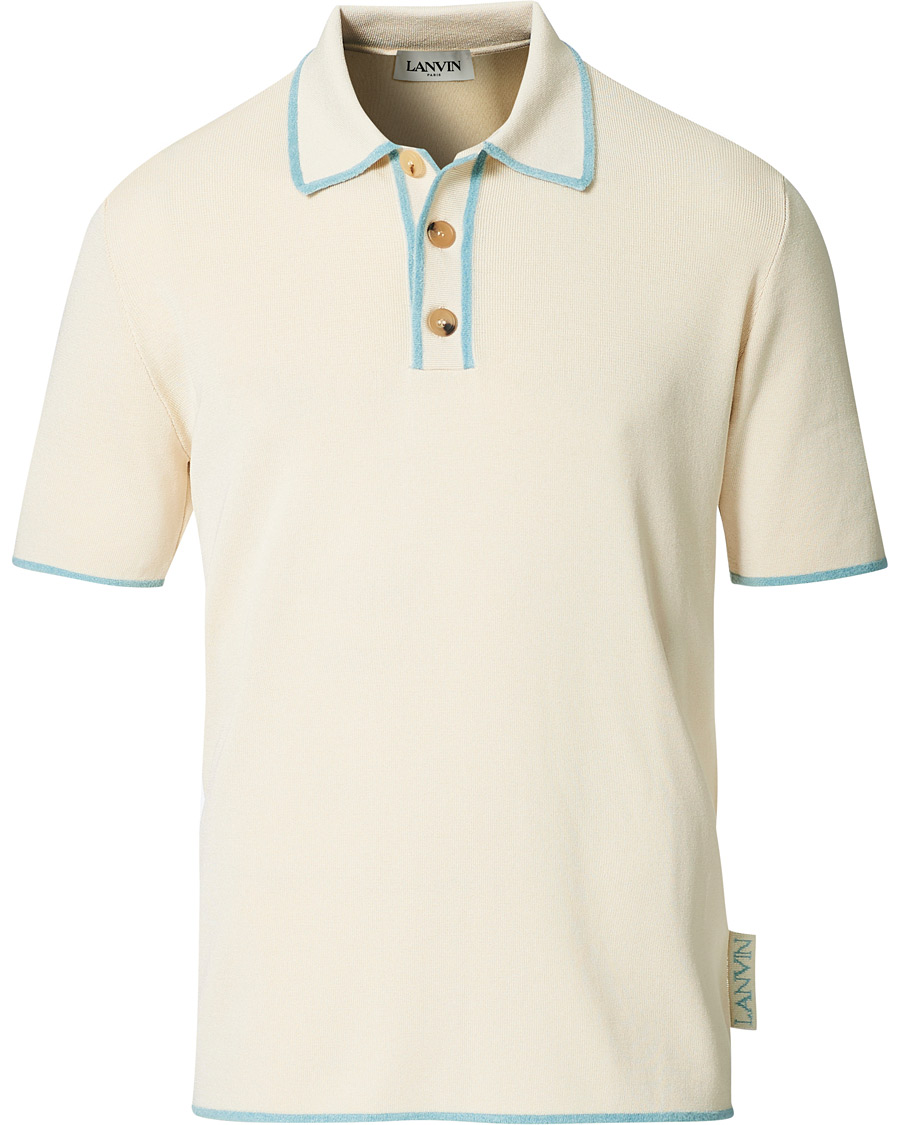 Herren | Poloshirts | Lanvin | Knitted Short Sleeve Polo Ecru