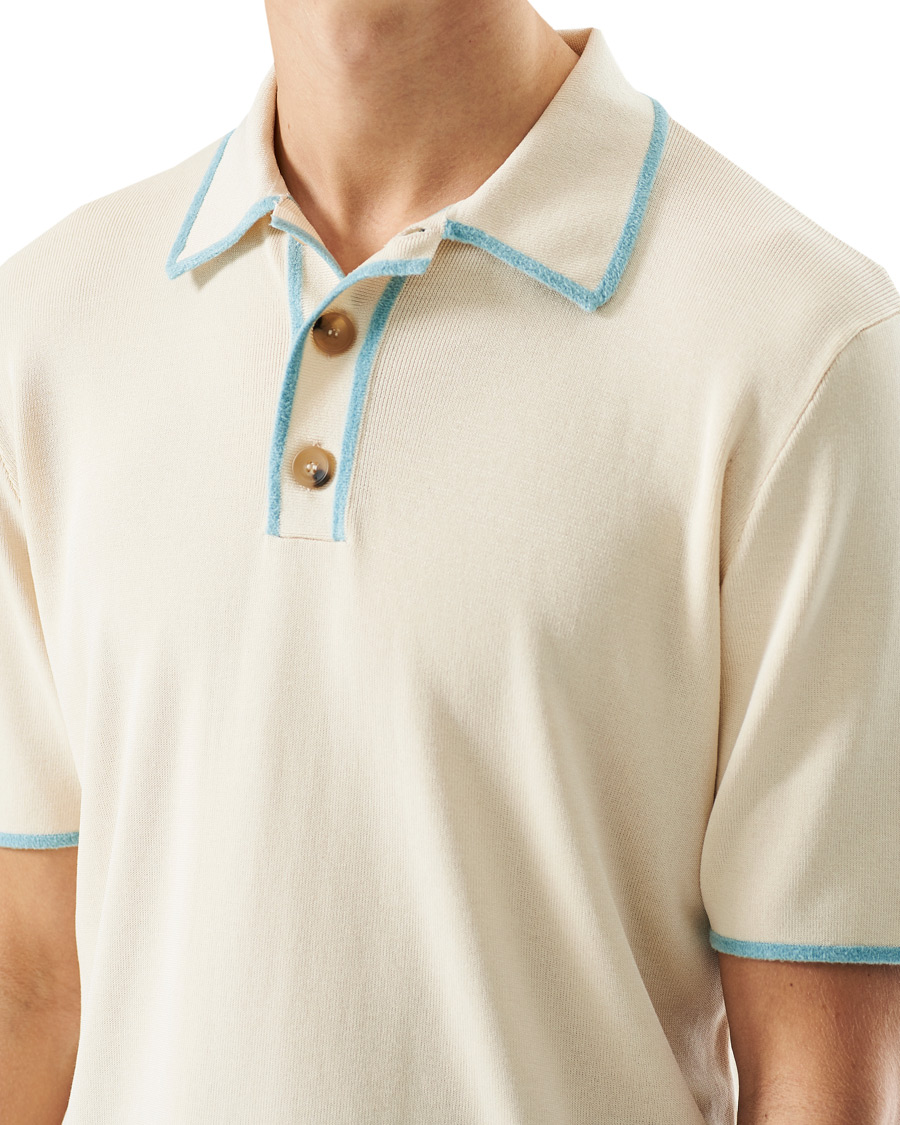 Herren | Poloshirts | Lanvin | Knitted Short Sleeve Polo Ecru