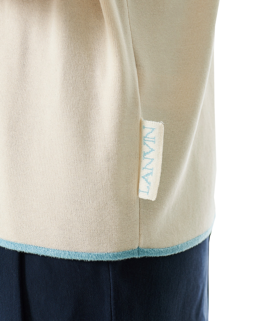 Herren | Poloshirts | Lanvin | Knitted Short Sleeve Polo Ecru