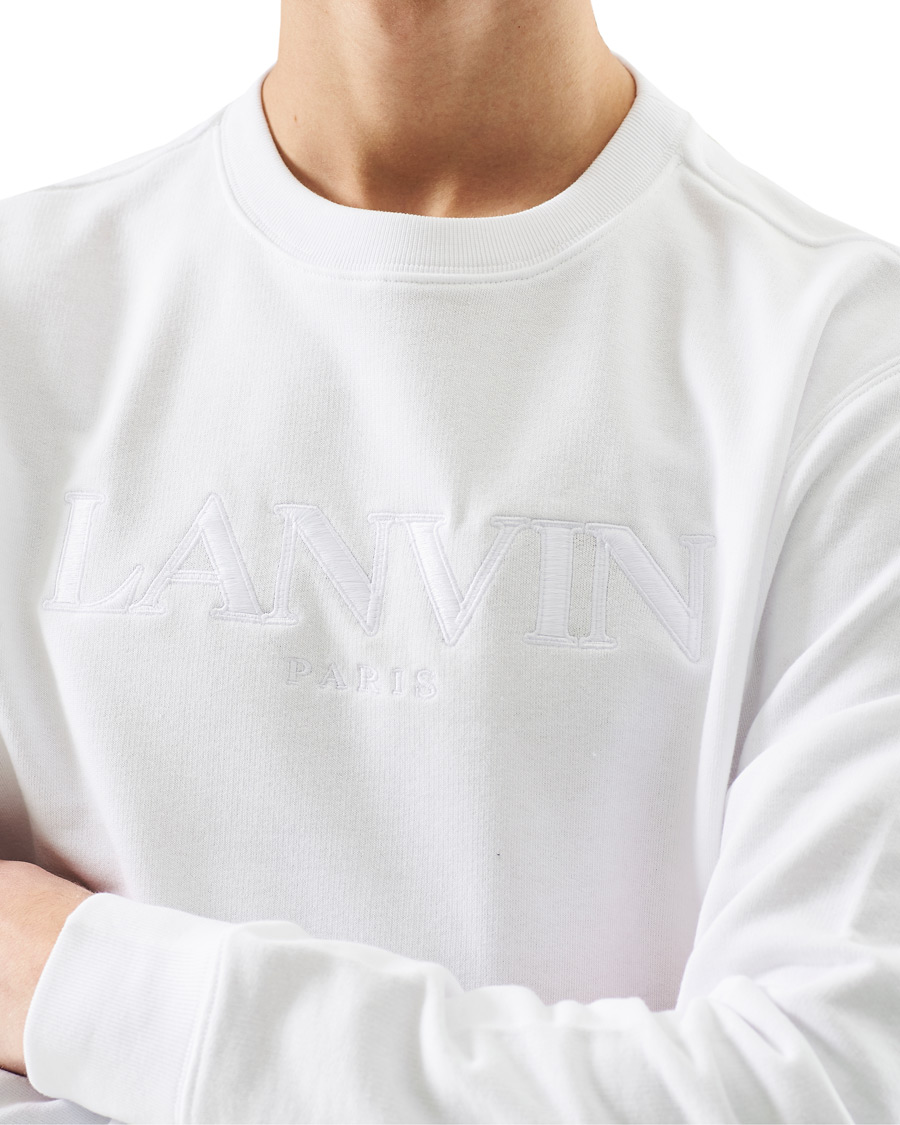 Herren | Pullover | Lanvin | Embroidered Logo Sweatshirt White