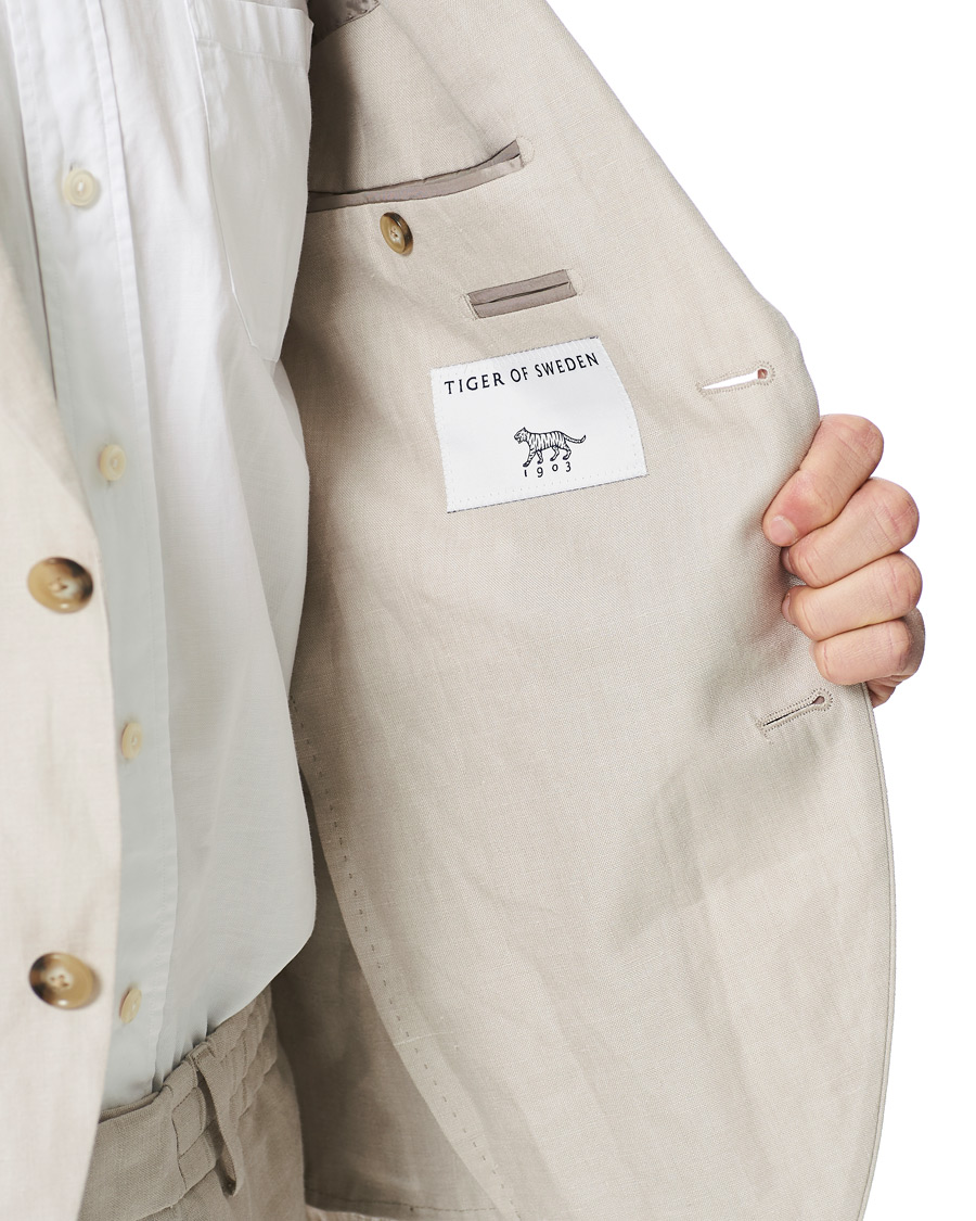 Herren | Sakkos | Tiger of Sweden | Jamonte Linen Blazer Dove Grey