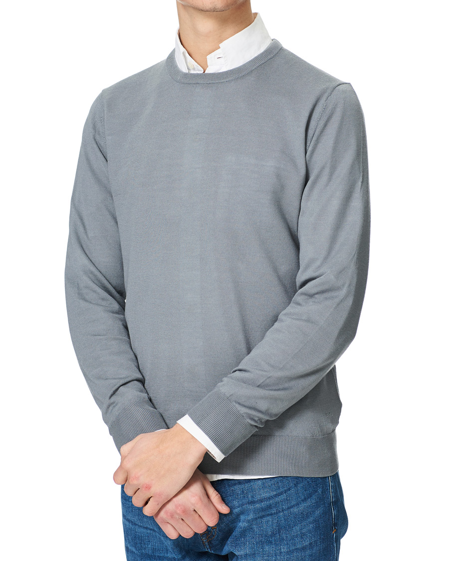 Herren | Pullover | Tiger of Sweden | Nichols Extra Fine Merino Crew Neck Steel Grey