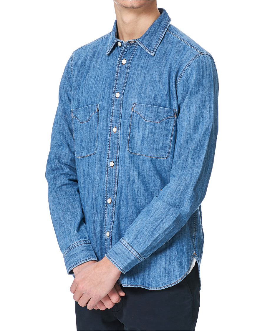 Herren | Hemden | Tiger of Sweden | Benjad Denim Shirt Light Blue