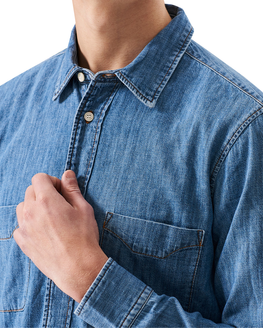 Herren | Hemden | Tiger of Sweden | Benjad Denim Shirt Light Blue