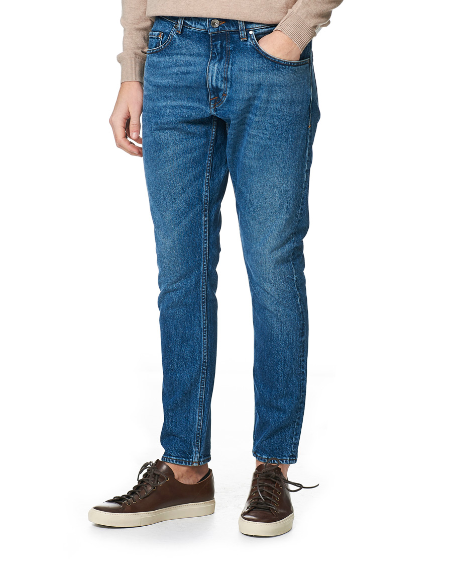 Herren | Jeans | Tiger of Sweden | Pistolero Stretch Cotton Jeans Royal Blue
