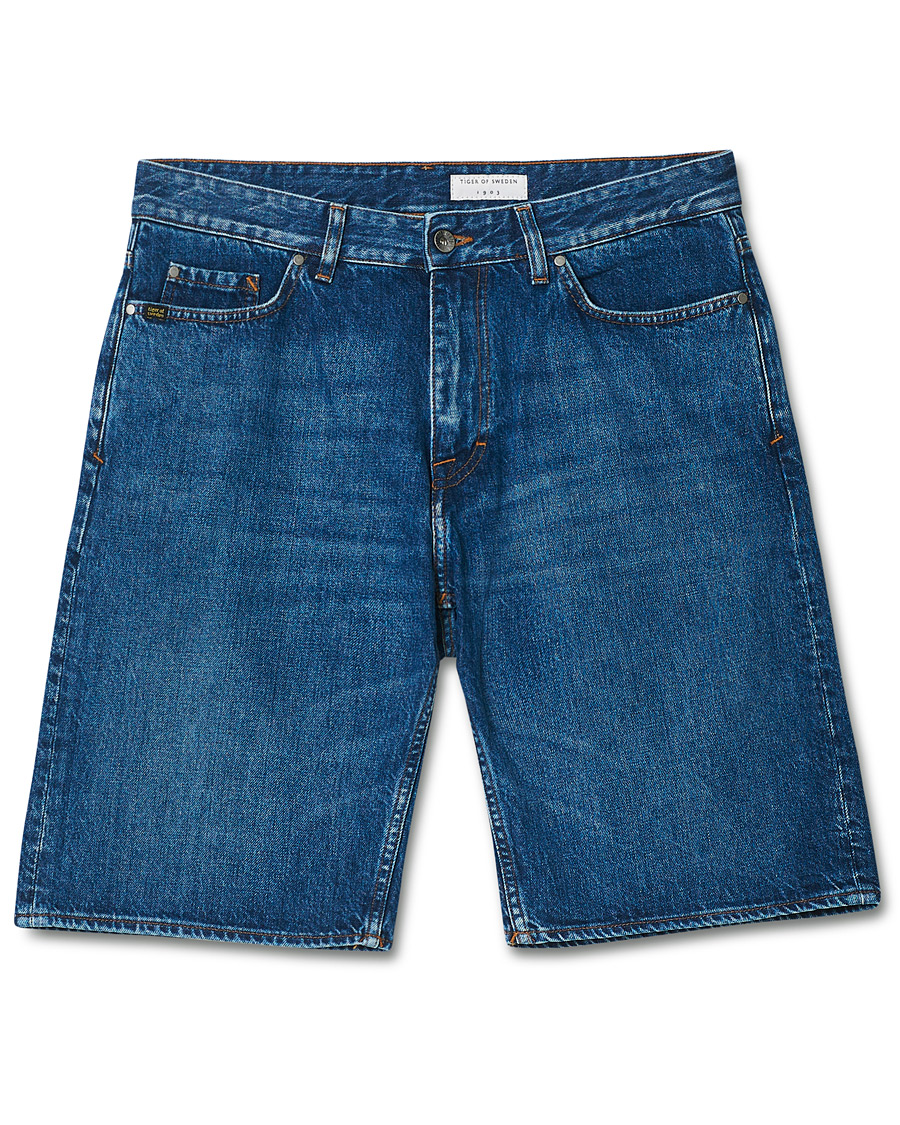 Herren | Shorts | Tiger of Sweden | Kylian Jeans Shorts Royal Blue