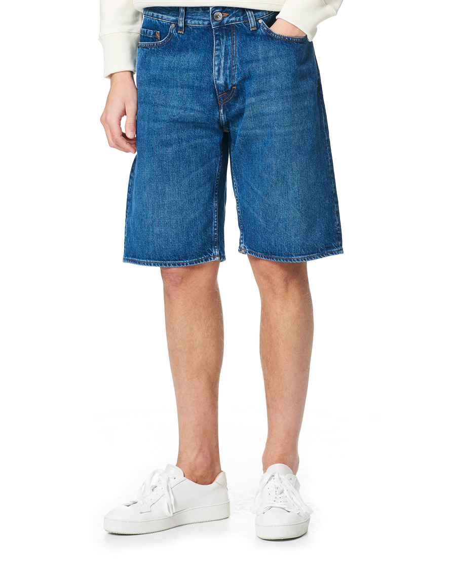 Herren | Shorts | Tiger of Sweden | Kylian Jeans Shorts Royal Blue