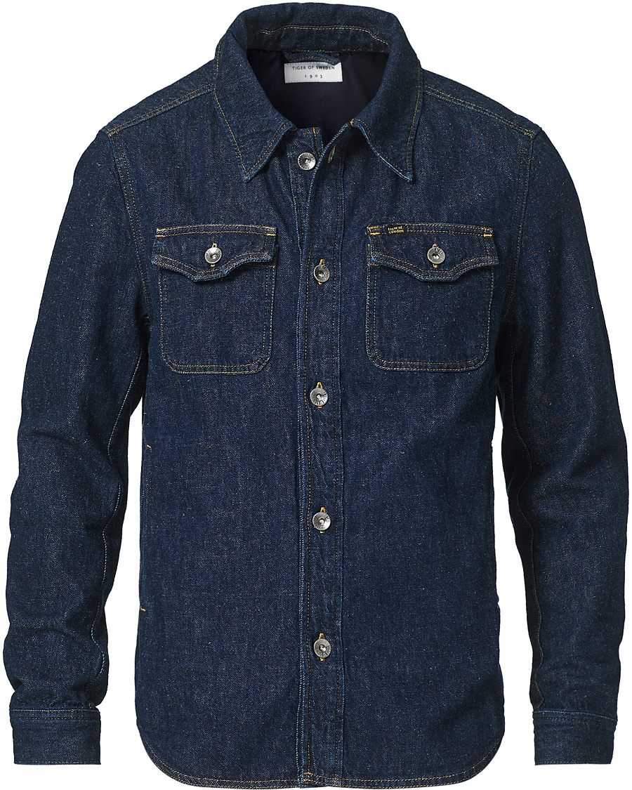 Herren | Jacken | Tiger of Sweden | Get Organic Cotton Denim Jacket Midnight Blue